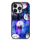 Personalised Cosmic iPhone 14 Pro Black Impact Case on Silver phone