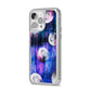 Personalised Cosmic iPhone 14 Pro Max Clear Tough Case Silver Angled Image