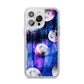 Personalised Cosmic iPhone 14 Pro Max Clear Tough Case Silver