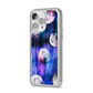 Personalised Cosmic iPhone 14 Pro Max Glitter Tough Case Silver Angled Image
