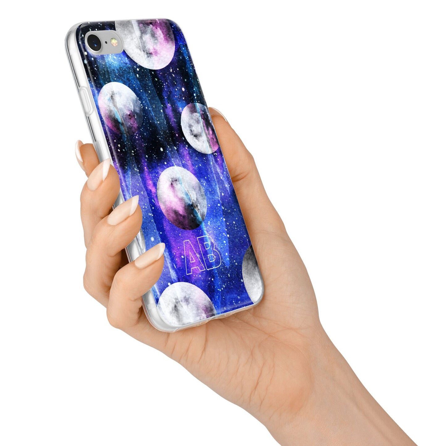 Personalised Cosmic iPhone 7 Bumper Case on Silver iPhone Alternative Image