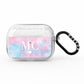 Personalised Cotton Candy Marble Initials AirPods Pro Glitter Case