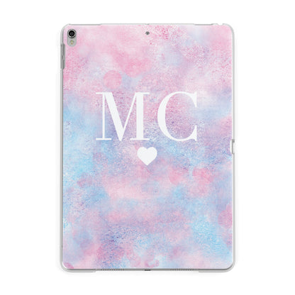 Personalised Cotton Candy Marble Initials Apple iPad Silver Case