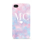 Personalised Cotton Candy Marble Initials Apple iPhone 4s Case