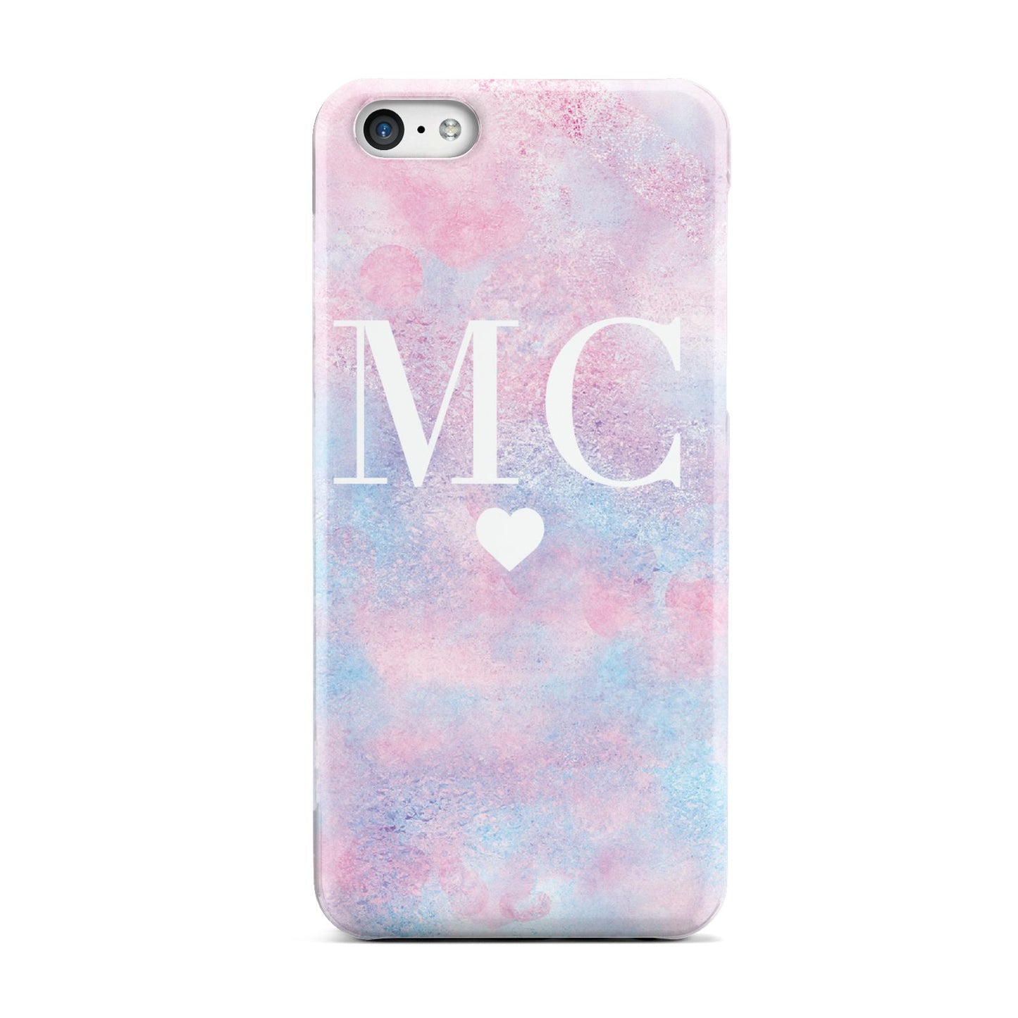 Personalised Cotton Candy Marble Initials Apple iPhone 5c Case