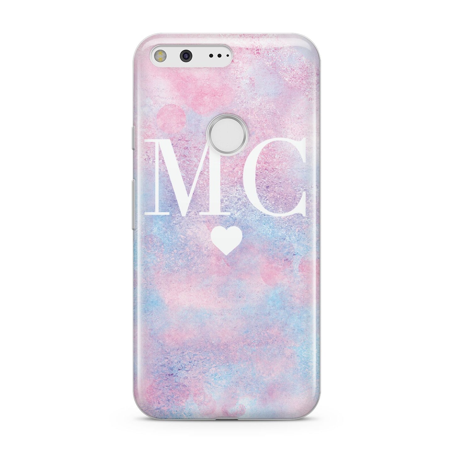 Personalised Cotton Candy Marble Initials Google Pixel Case