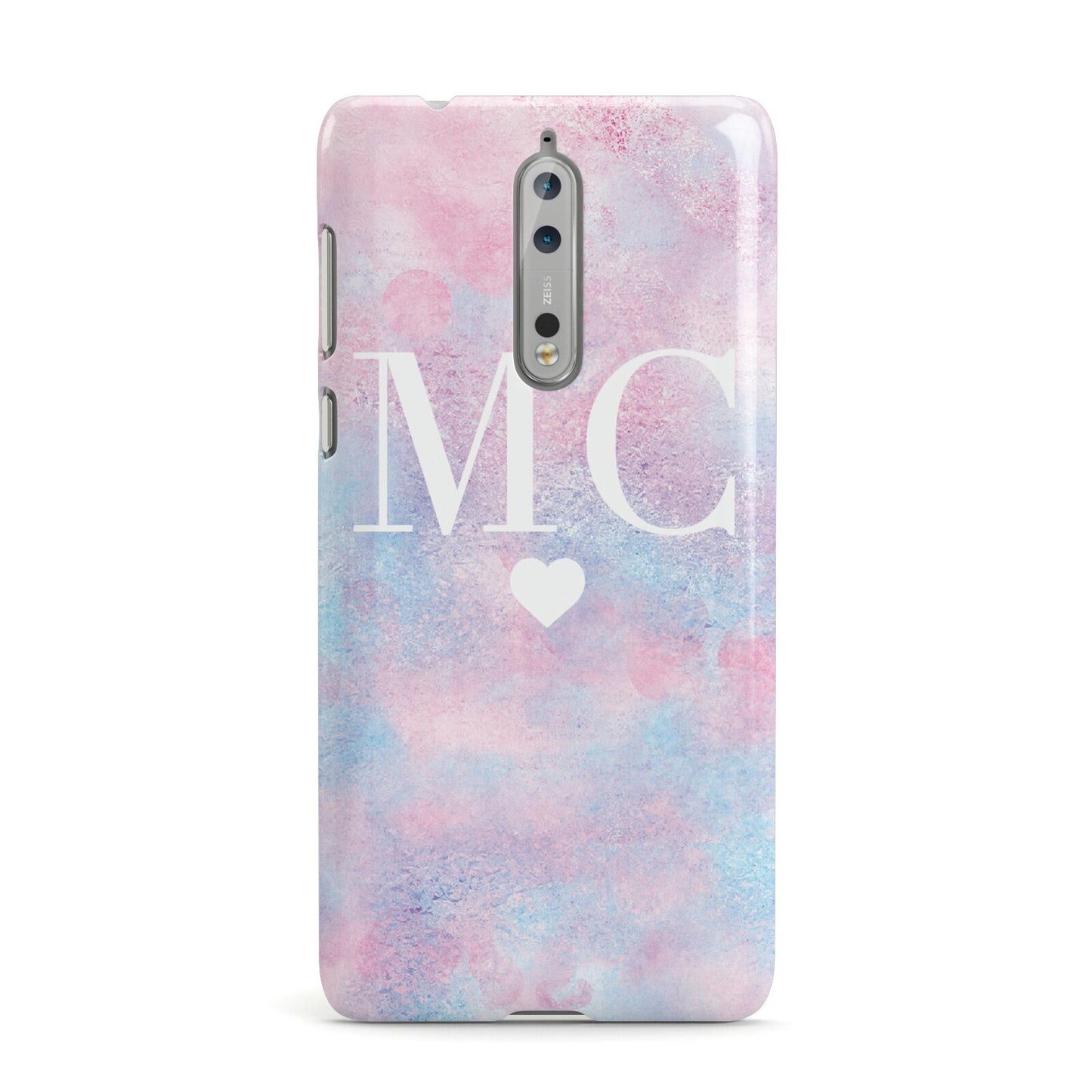 Personalised Cotton Candy Marble Initials Nokia Case
