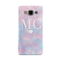 Personalised Cotton Candy Marble Initials Samsung Galaxy A3 Case