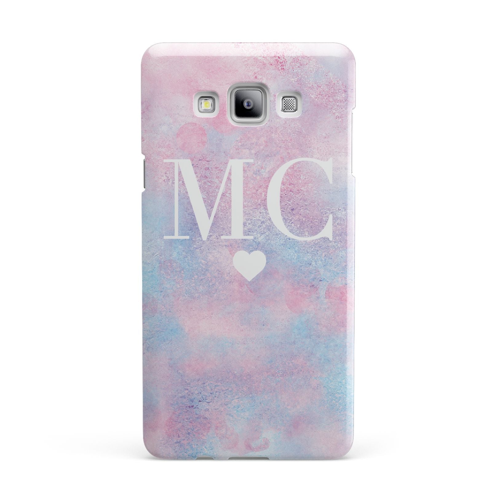 Personalised Cotton Candy Marble Initials Samsung Galaxy A7 2015 Case