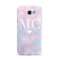 Personalised Cotton Candy Marble Initials Samsung Galaxy A7 2017 Case