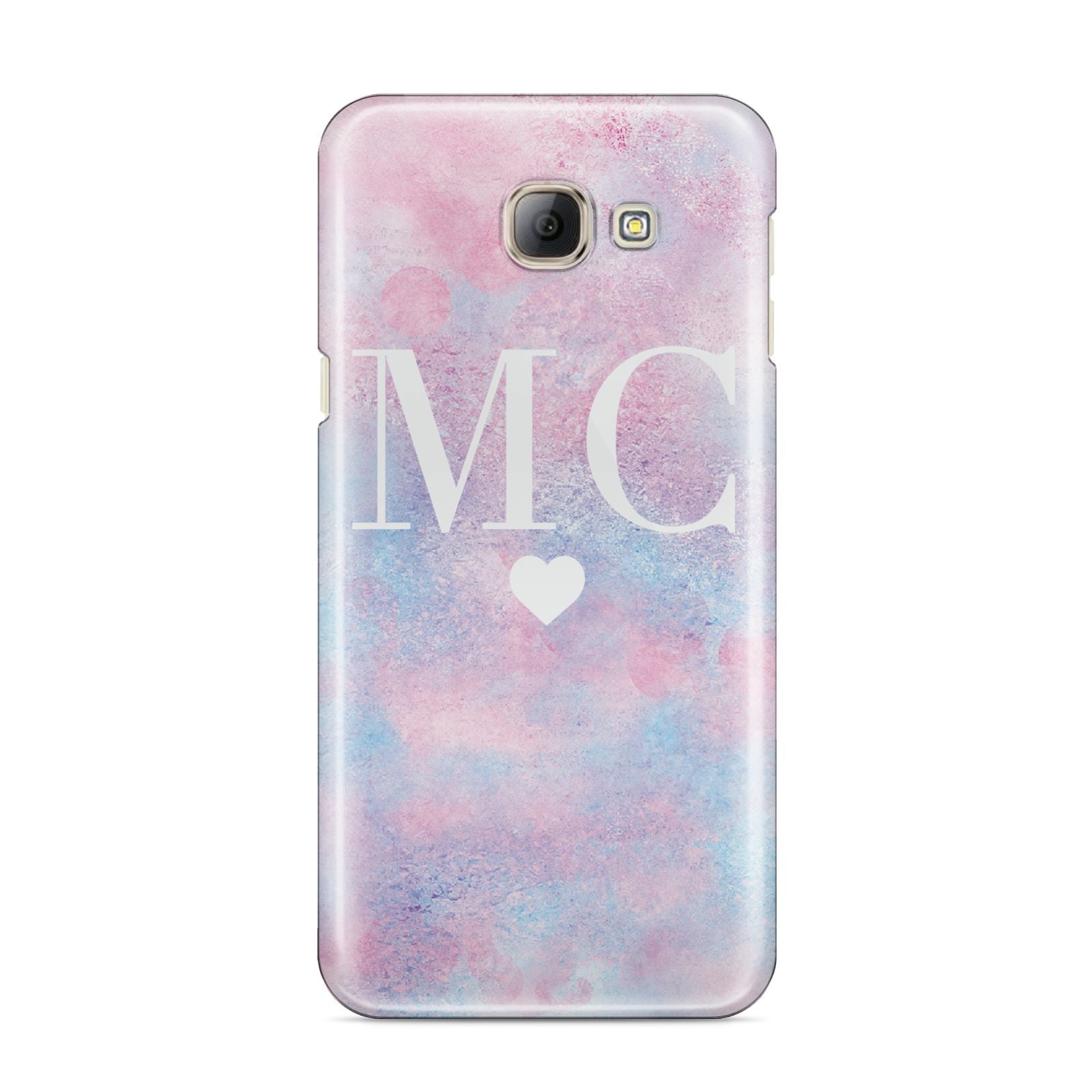 Personalised Cotton Candy Marble Initials Samsung Galaxy A8 2016 Case