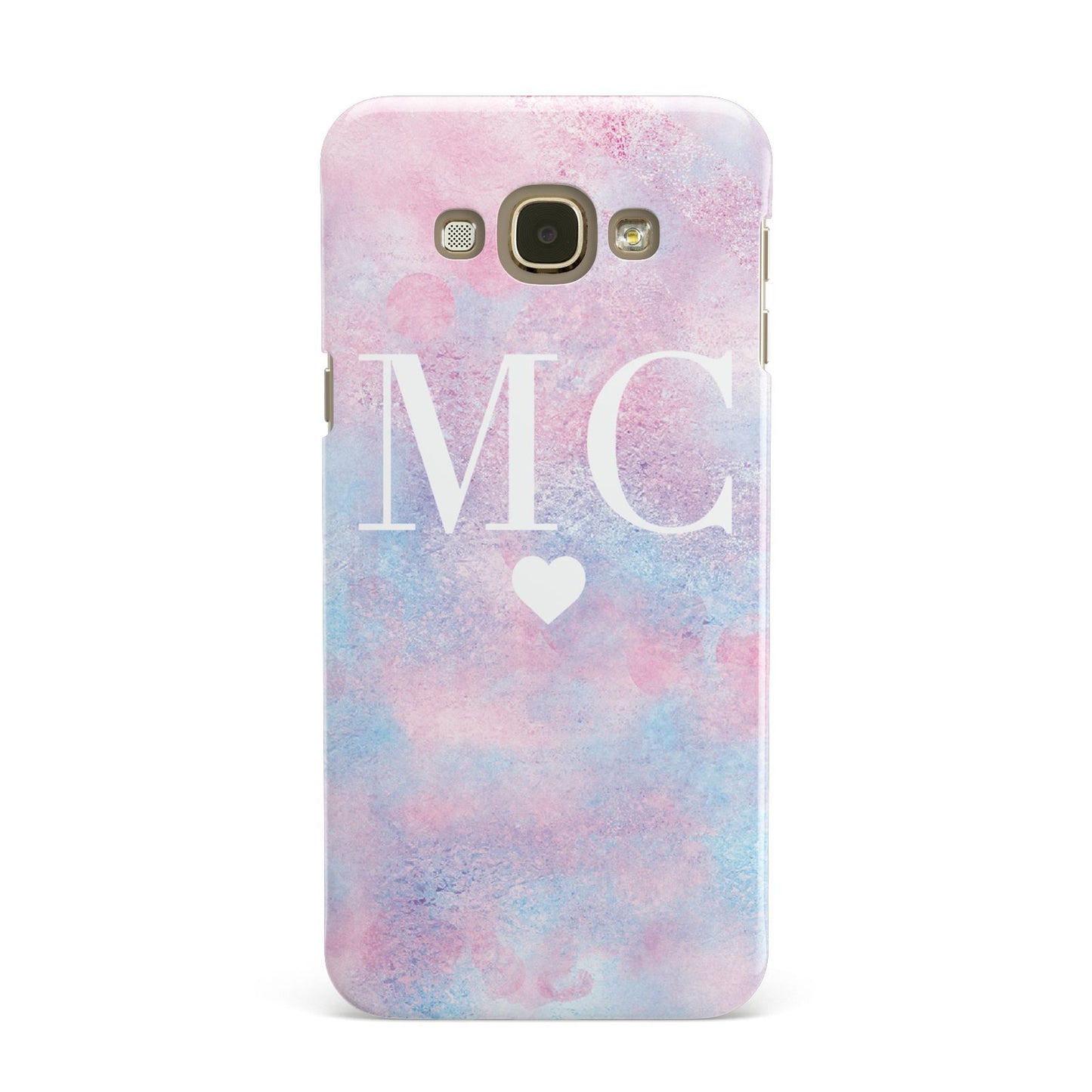 Personalised Cotton Candy Marble Initials Samsung Galaxy A8 Case