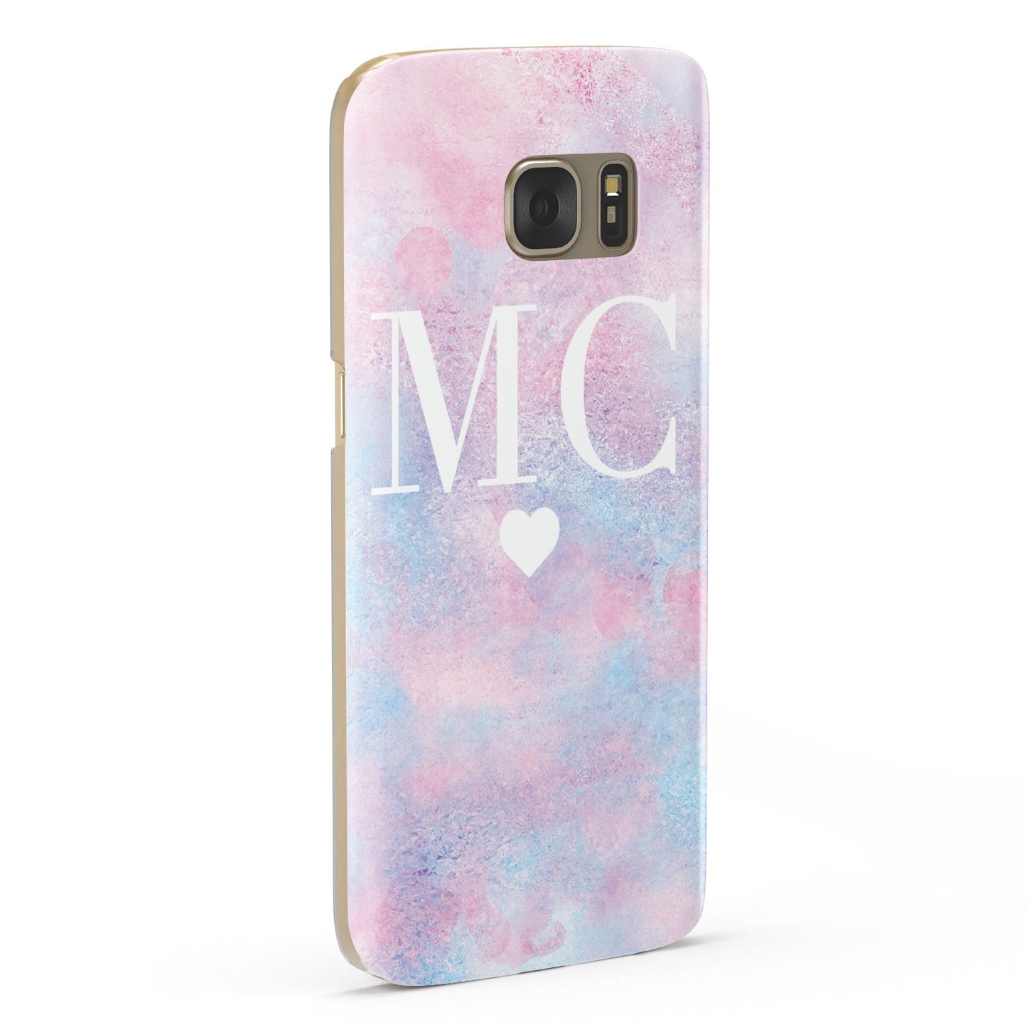 Personalised Cotton Candy Marble Initials Samsung Galaxy Case Fourty Five Degrees