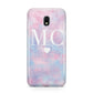 Personalised Cotton Candy Marble Initials Samsung Galaxy J3 2017 Case