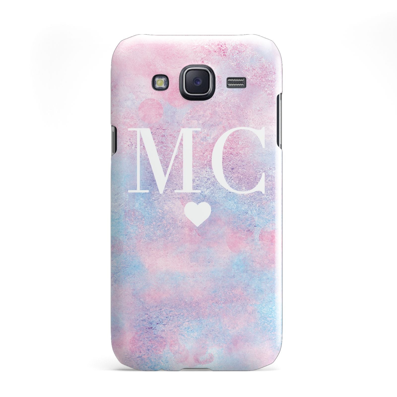 Personalised Cotton Candy Marble Initials Samsung Galaxy J5 Case
