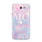 Personalised Cotton Candy Marble Initials Samsung Galaxy J7 2017 Case