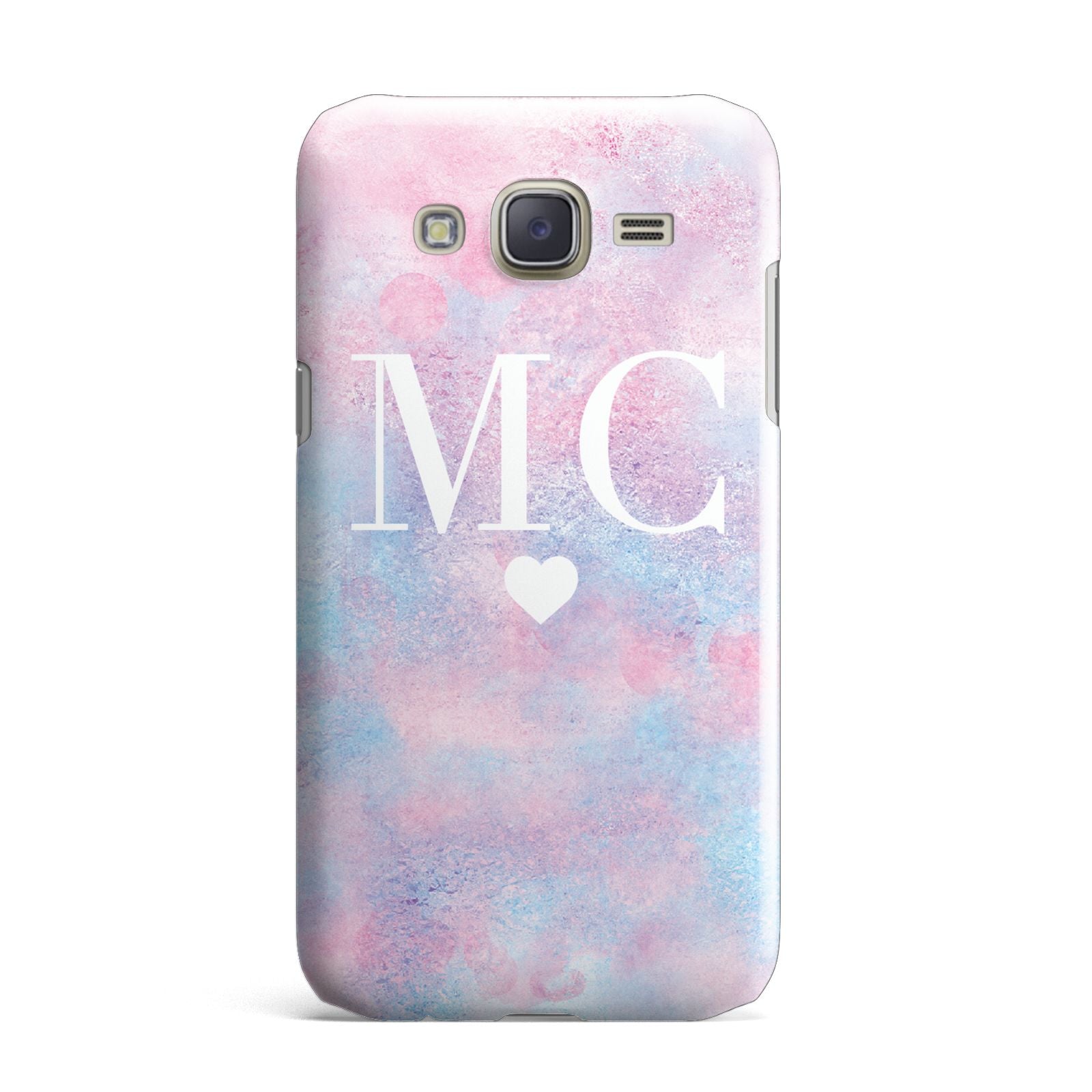 Personalised Cotton Candy Marble Initials Samsung Galaxy J7 Case