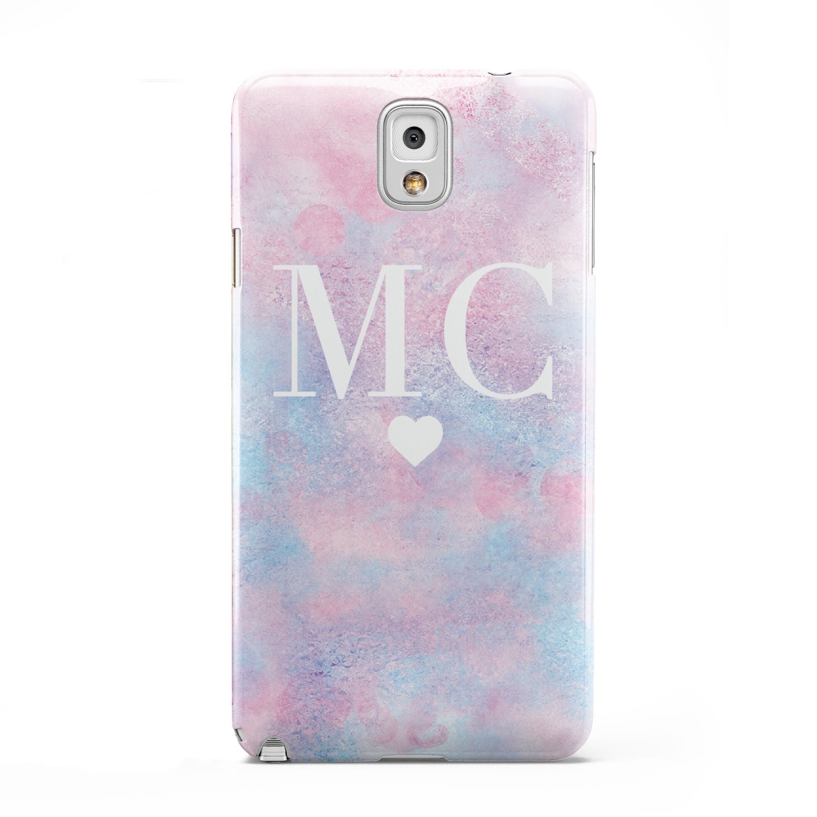 Personalised Cotton Candy Marble Initials Samsung Galaxy Note 3 Case