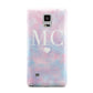 Personalised Cotton Candy Marble Initials Samsung Galaxy Note 4 Case