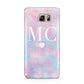 Personalised Cotton Candy Marble Initials Samsung Galaxy Note 5 Case