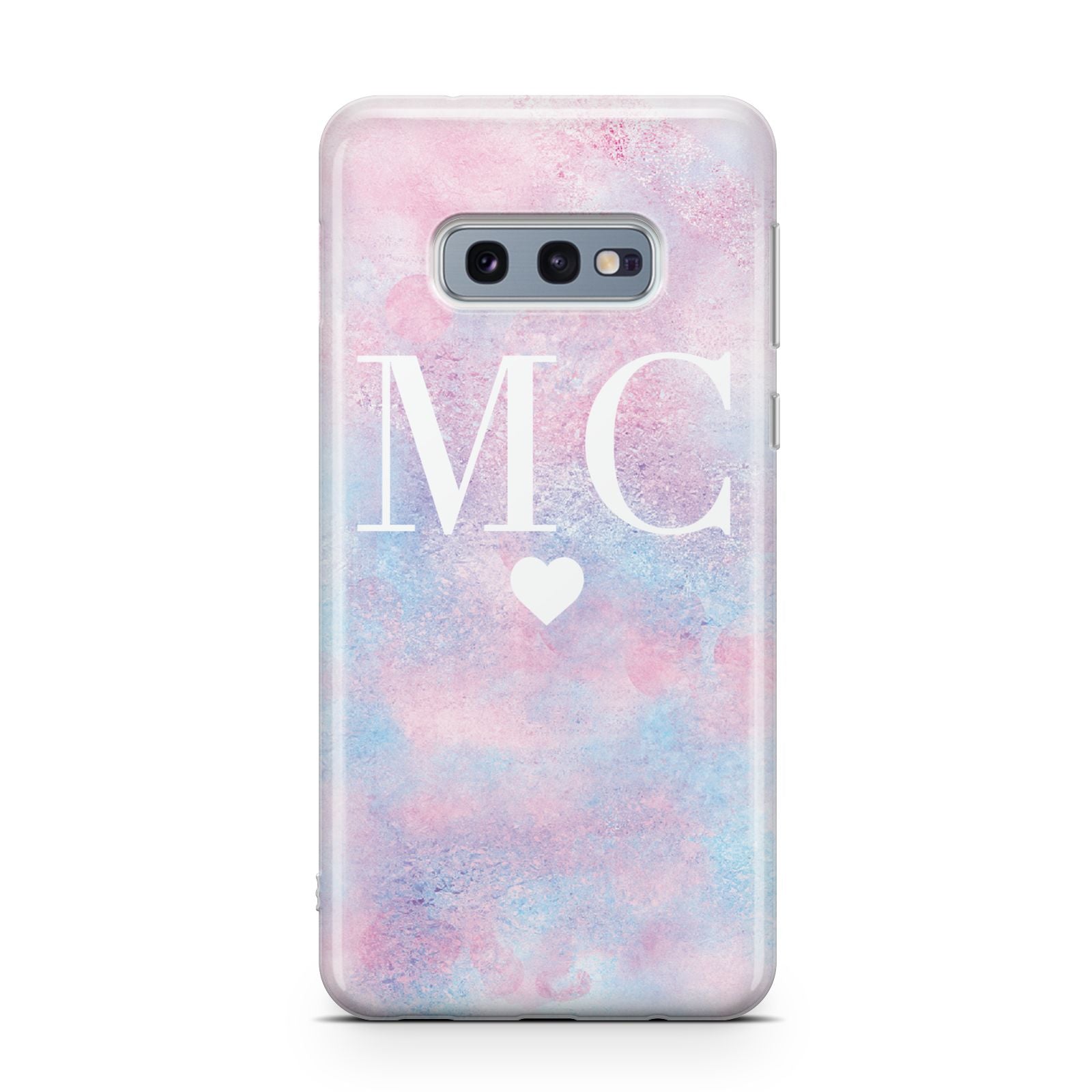 Personalised Cotton Candy Marble Initials Samsung Galaxy S10E Case