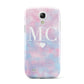 Personalised Cotton Candy Marble Initials Samsung Galaxy S4 Mini Case