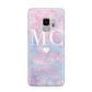 Personalised Cotton Candy Marble Initials Samsung Galaxy S9 Case