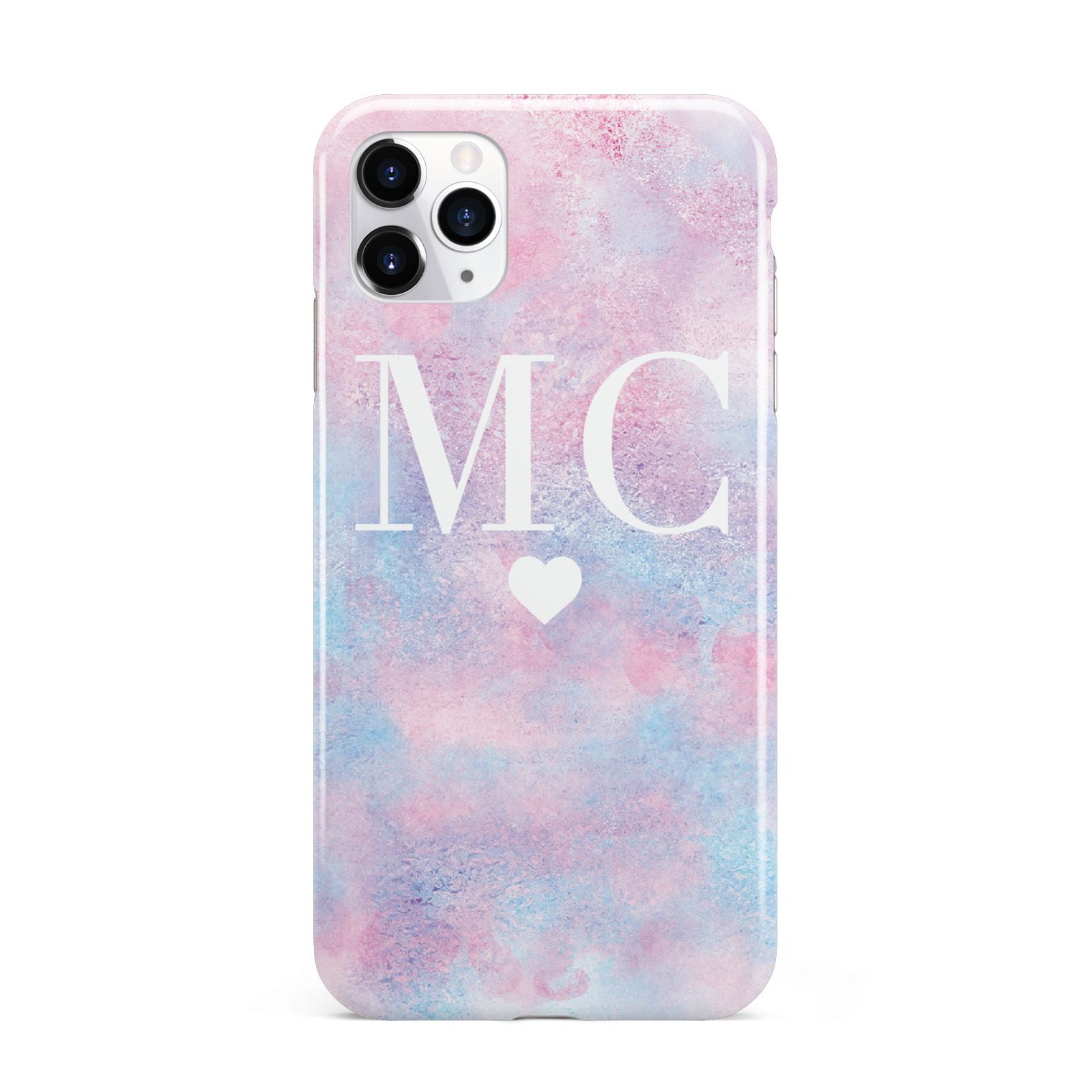 Personalised Cotton Candy Marble Initials iPhone 11 Pro Max 3D Tough Case