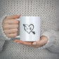 Personalised Couples Black Initials Arrow Clear 10oz Mug Alternative Image 5