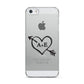 Personalised Couples Black Initials Arrow Clear Apple iPhone 5 Case