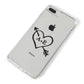 Personalised Couples Black Initials Arrow Clear iPhone 8 Plus Bumper Case on Silver iPhone Alternative Image