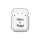 Personalised Couples Names Handwritten Black Clear AirPods Case
