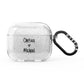 Personalised Couples Names Handwritten Black Clear AirPods Glitter Case 3rd Gen