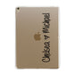 Personalised Couples Names Handwritten Black Clear Apple iPad Gold Case