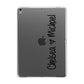 Personalised Couples Names Handwritten Black Clear Apple iPad Grey Case