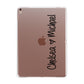 Personalised Couples Names Handwritten Black Clear Apple iPad Rose Gold Case