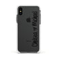 Personalised Couples Names Handwritten Black Clear Apple iPhone Xs Impact Case White Edge on Black Phone