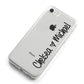 Personalised Couples Names Handwritten Black Clear iPhone 8 Bumper Case on Silver iPhone Alternative Image