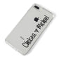 Personalised Couples Names Handwritten Black Clear iPhone 8 Plus Bumper Case on Silver iPhone Alternative Image