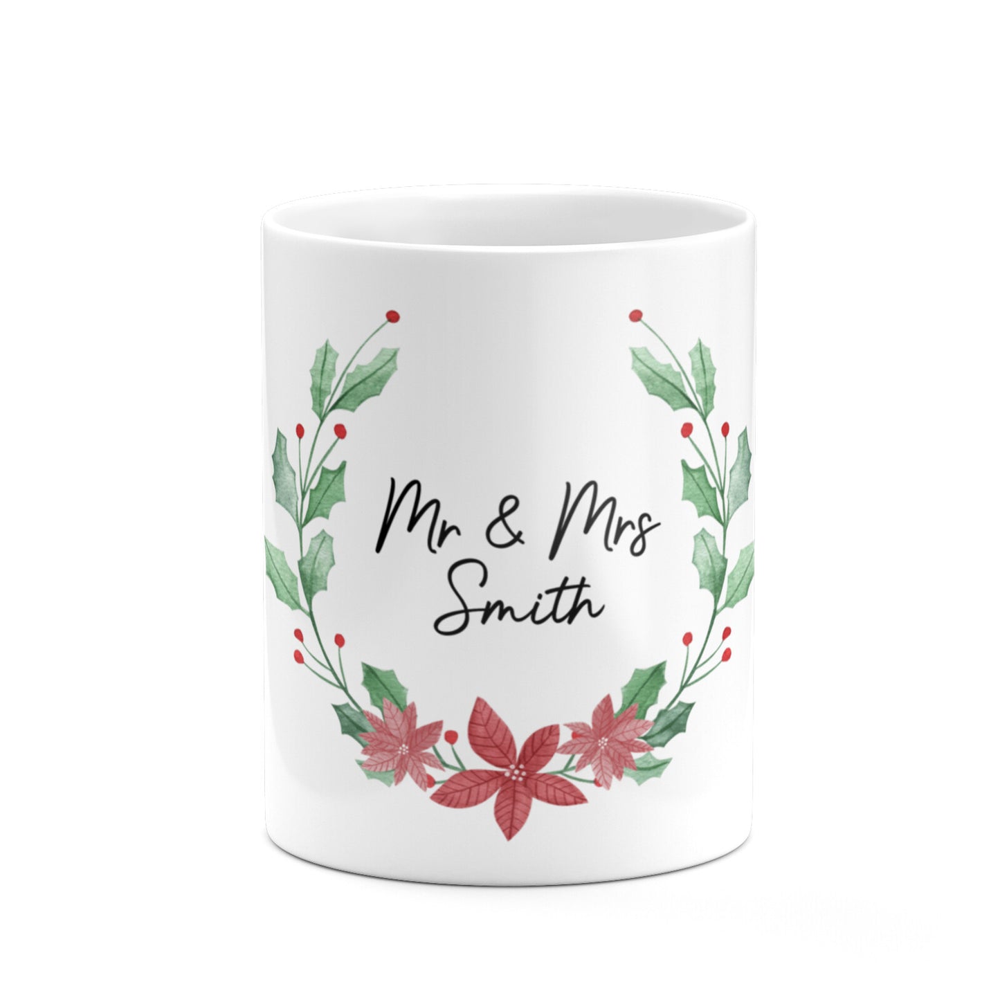 Personalised Couples Wreath 10oz Mug Alternative Image 7