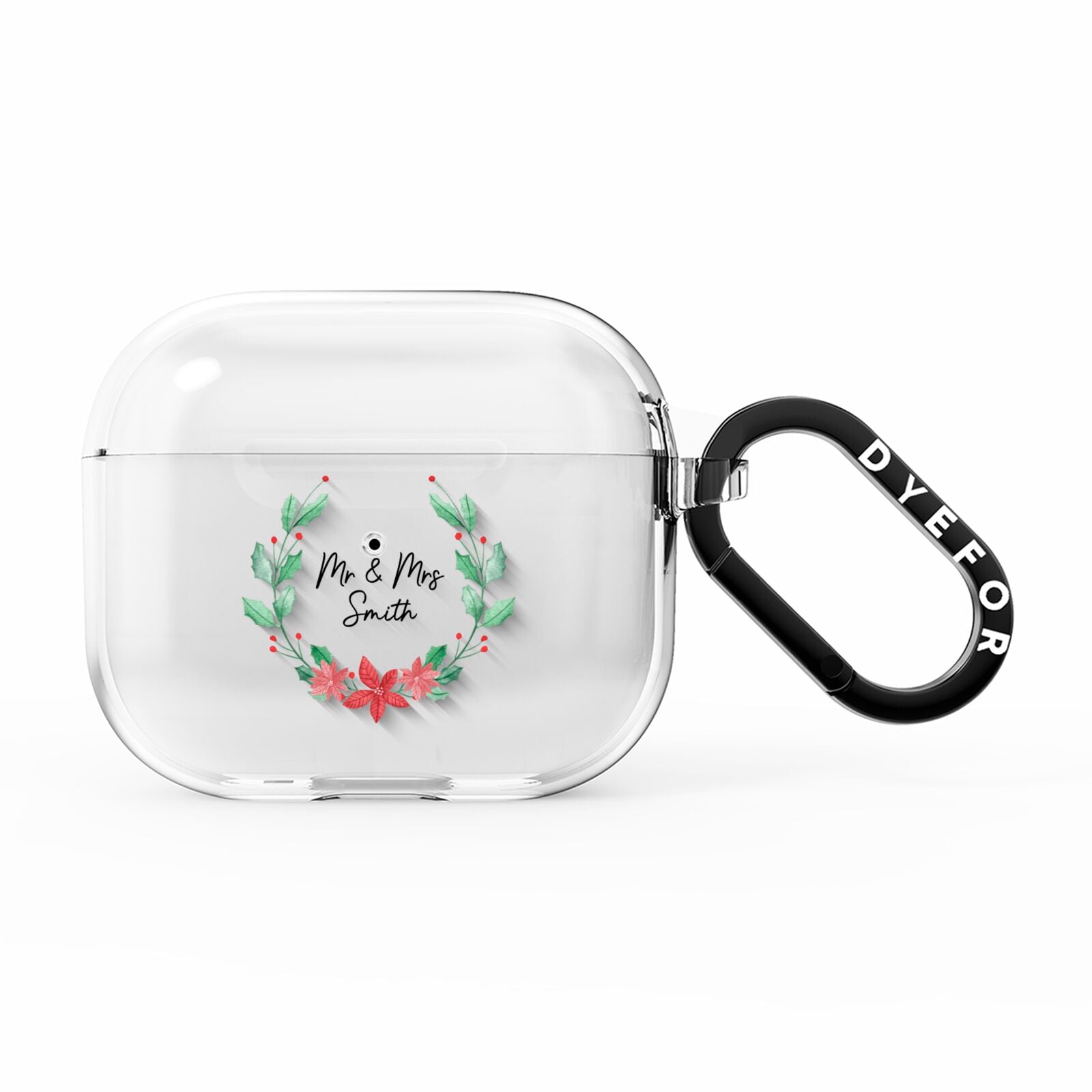 Personalised Couples Wreath AirPods Clear Case 3rd Gen