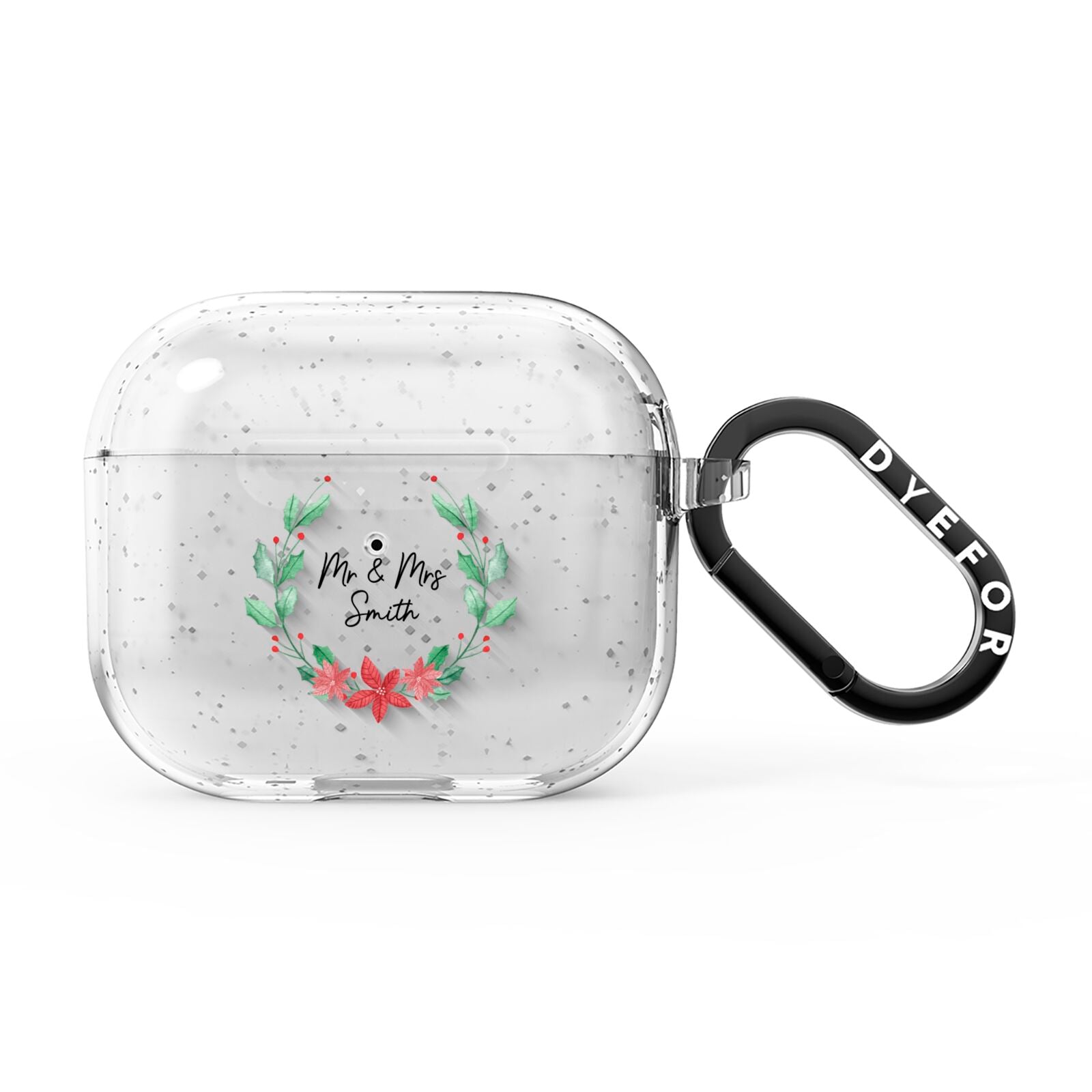 Personalised Couples Wreath AirPods Glitter Case 3rd Gen