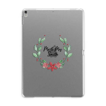 Personalised Couples Wreath Apple iPad Silver Case