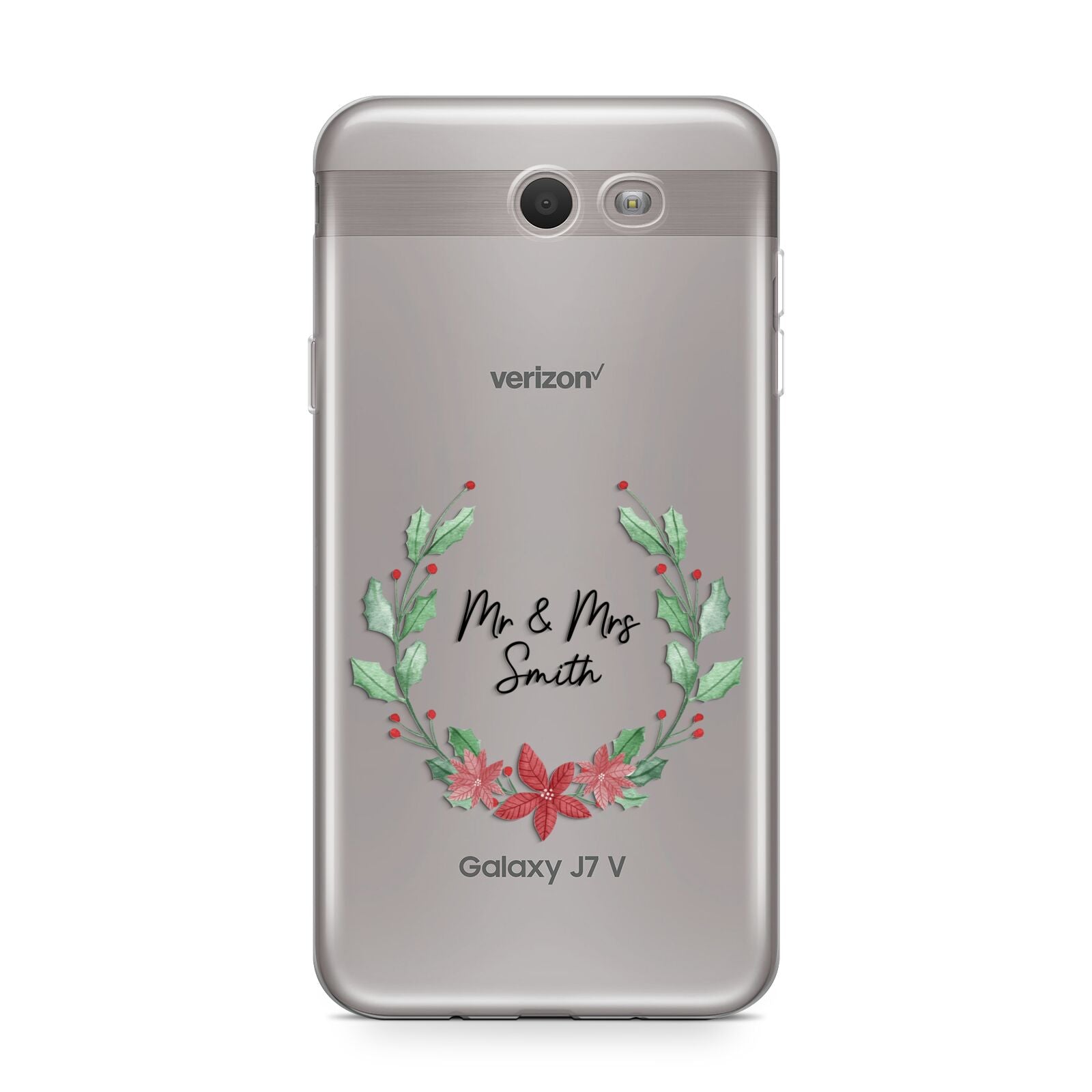 Personalised Couples Wreath Samsung Galaxy J7 2017 Case