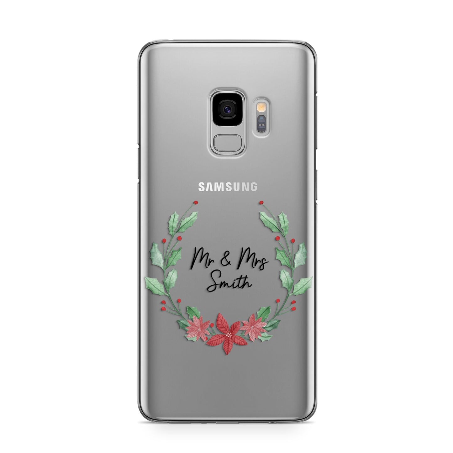 Personalised Couples Wreath Samsung Galaxy S9 Case