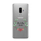Personalised Couples Wreath Samsung Galaxy S9 Plus Case on Silver phone