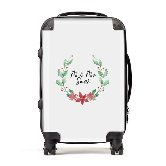 Personalised Couples Wreath Suitcase