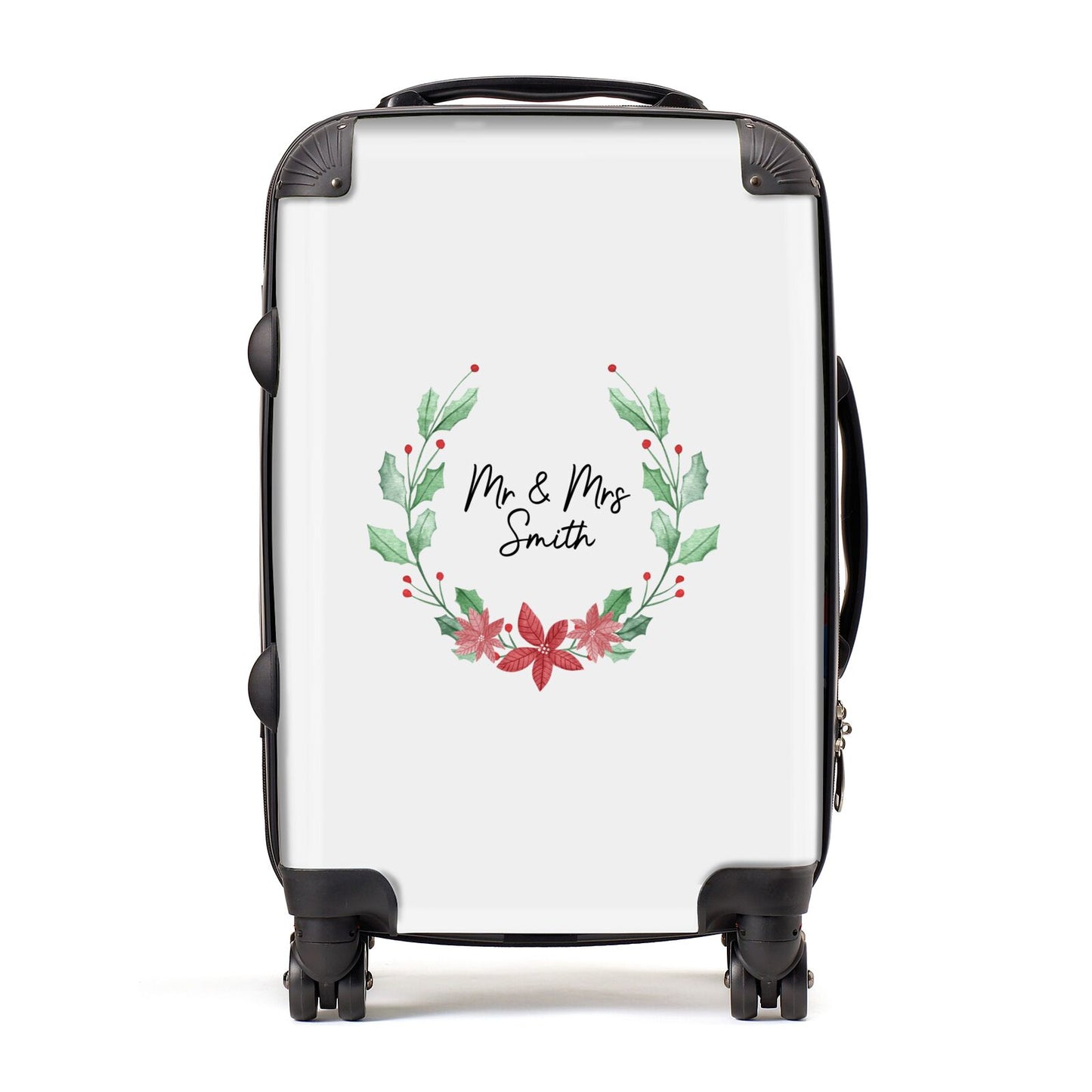 Personalised Couples Wreath Suitcase