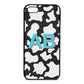 Personalised Cow Print Black Pebble Leather iPhone 5 Case