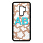 Personalised Cow Print Rose Gold Pebble Leather Samsung S9 Plus Case